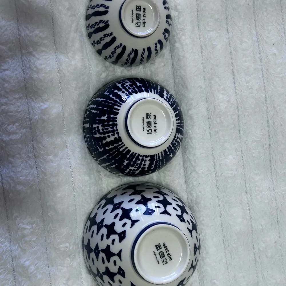 Blue Artistic Ceramic Bowl Set